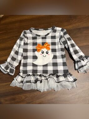Girls Halloween ghost top